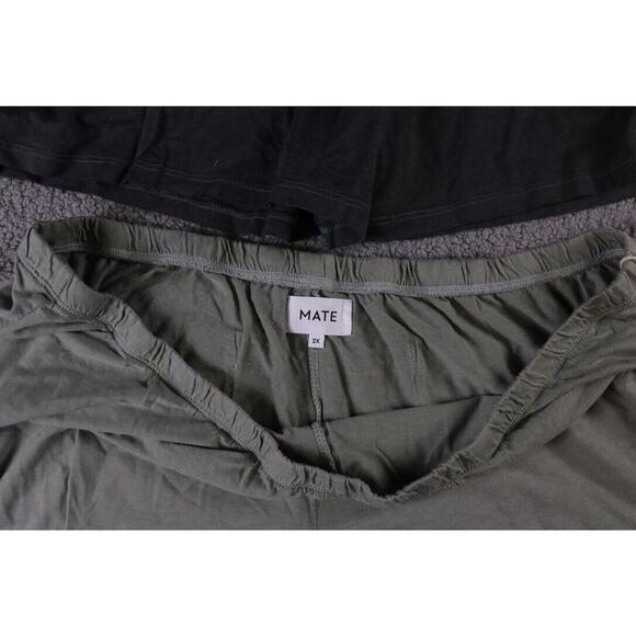 New Mate The Label Lot of 2 Womens 2XL Green Charcoal Tencel Sleep Short Organic - Picture 4 of 6